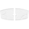 Ekena Millwork Kailey Architectural PVC Ceiling Medallion, 34"W x 22 5/8"H x 3"ID x 18 1/4"C x 1"P, Two-Piece CMP34X22KY2-03000 - alternate 4